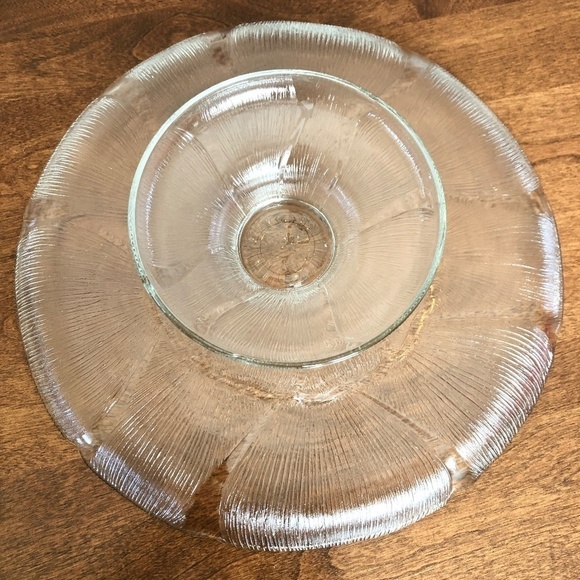 Arcoroc, France, FLEUR, Clear, Glass, Cake Stand, Vintage, 12.5" Nice Condition - Picture 6 of 11